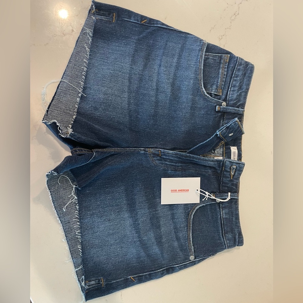 Good American denim shorts